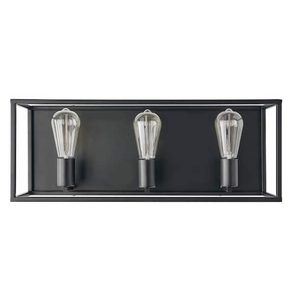 rollins 3 light black chandelier