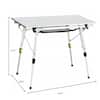 Dimensions diagram of the folding picnic table with measurements.