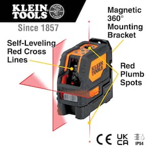 Laser Level, Self-Leveling Red Cross-Line Level and Red Plumb Spot (93LCLS)