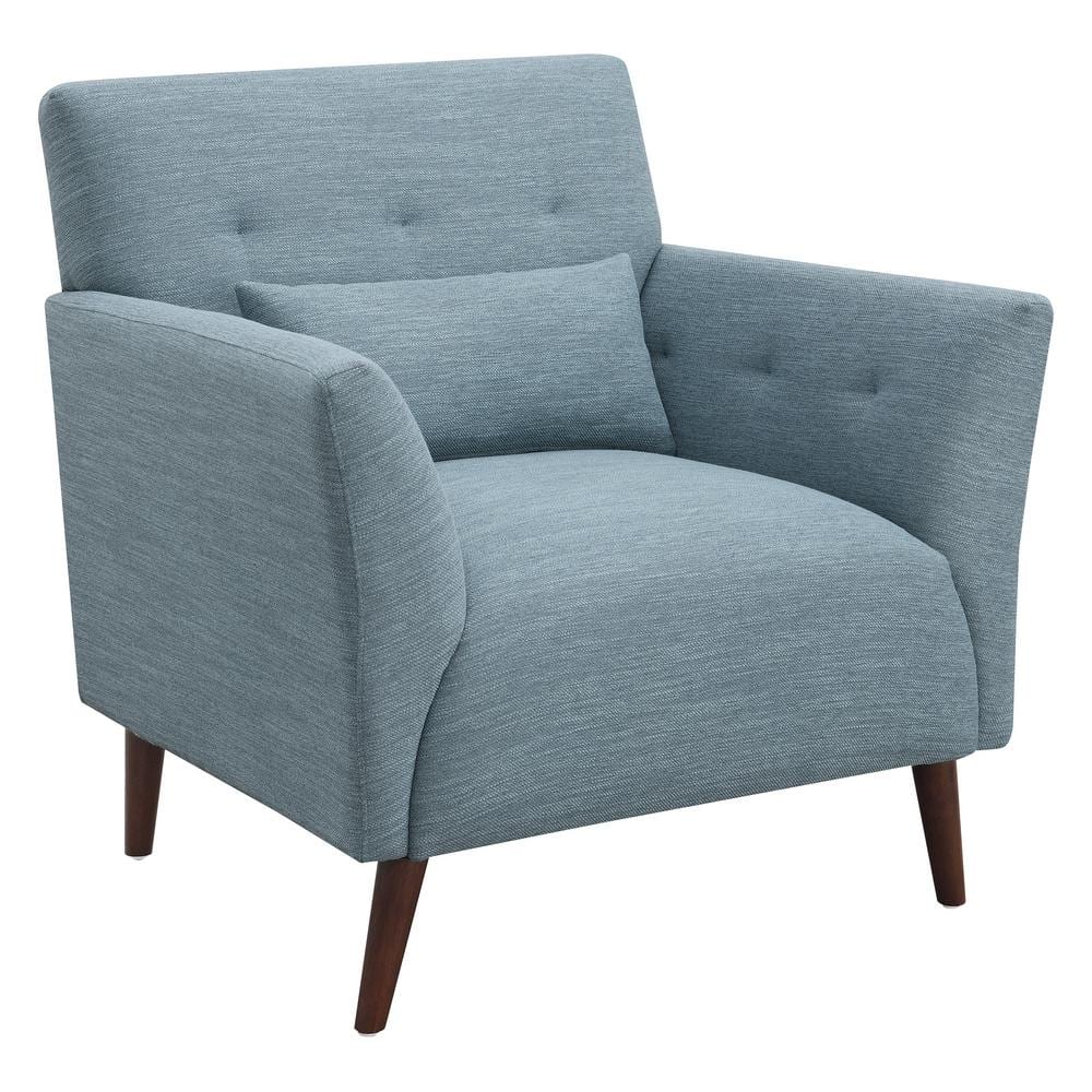 OSP Home Furnishings Phillip Accent Chair in Blue Fabric withMedium