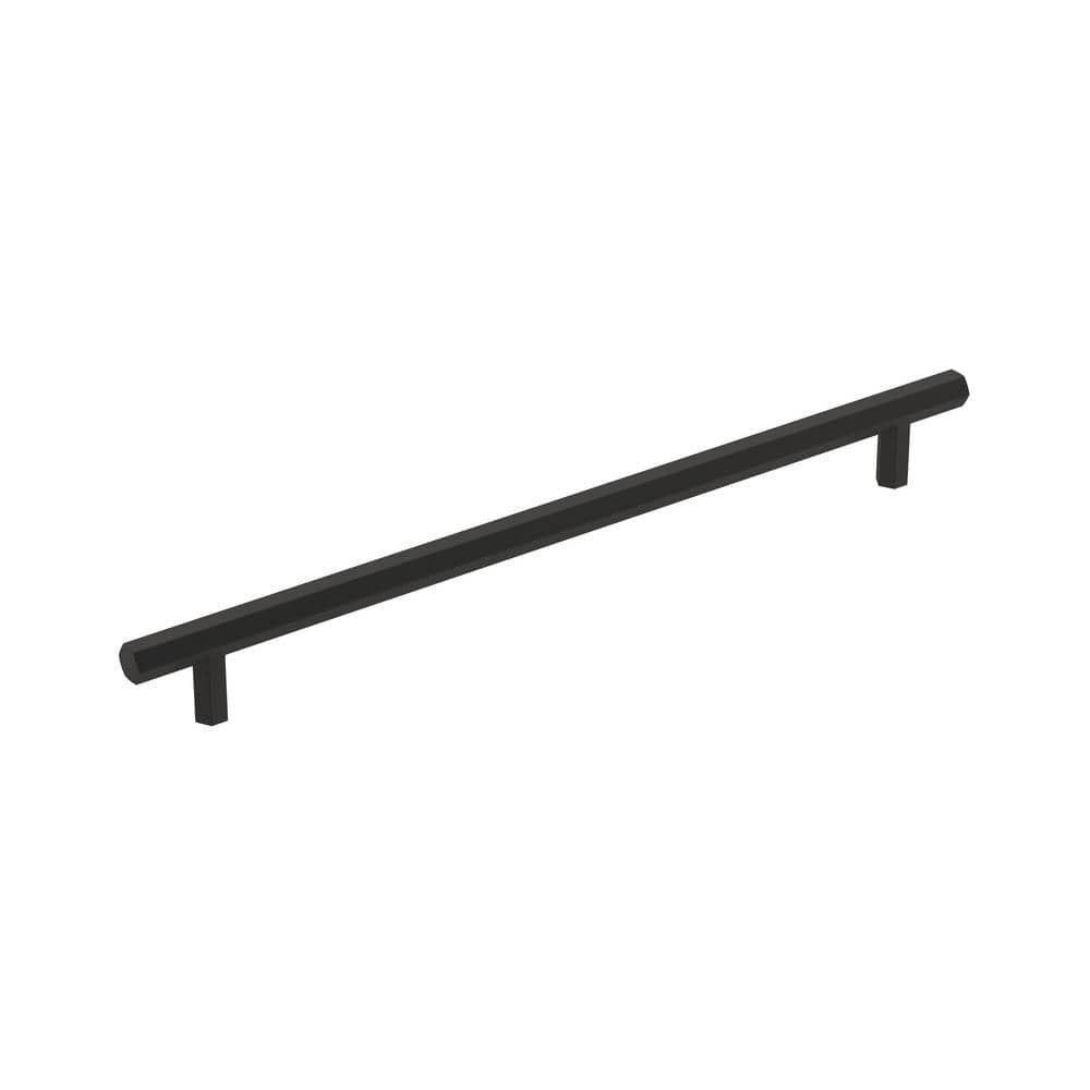Caliber 10-1/16 in. (256mm) Modern Matte Black Bar Cabinet Pull