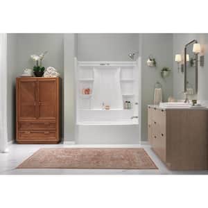 Classic 500 60 in. x 30 in. Alcove Right Drain Bathtub and Wall Surrounds in High Gloss White