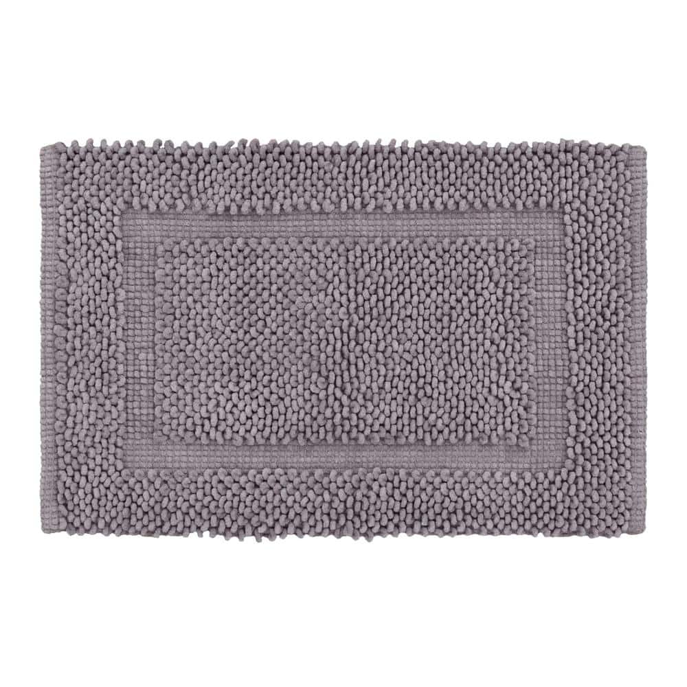 Jean Pierre New York Sophie Border Charcoal Grey 27 in. x 45 in. Cotton