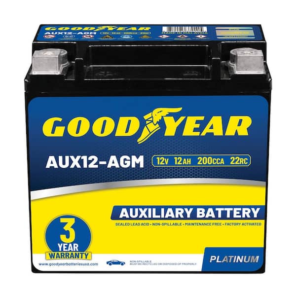 AUX12-AGM BCI Group Size 401 12-Volt 12 AH, 22RC, 200 CCA Rechargeable AGM Maintenance Free Auxiliary Battery