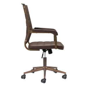 Black Fabric Mesh and Steel Adjustable Swivel Rolling Executive Office Chair