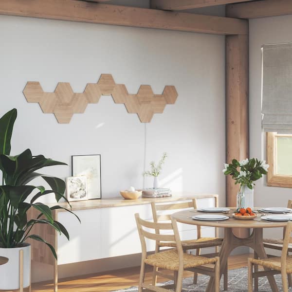 Nanoleaf Elements Wood Look Expansion Smart LED Panels (Pack of 3