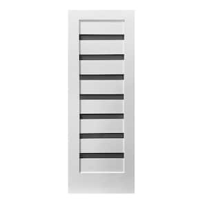 24 in. x 80 in. Right-Handed 7-Lite Narrow Satin Solid Core Etch Primed Wood MDF Single Prehung Interior Door
