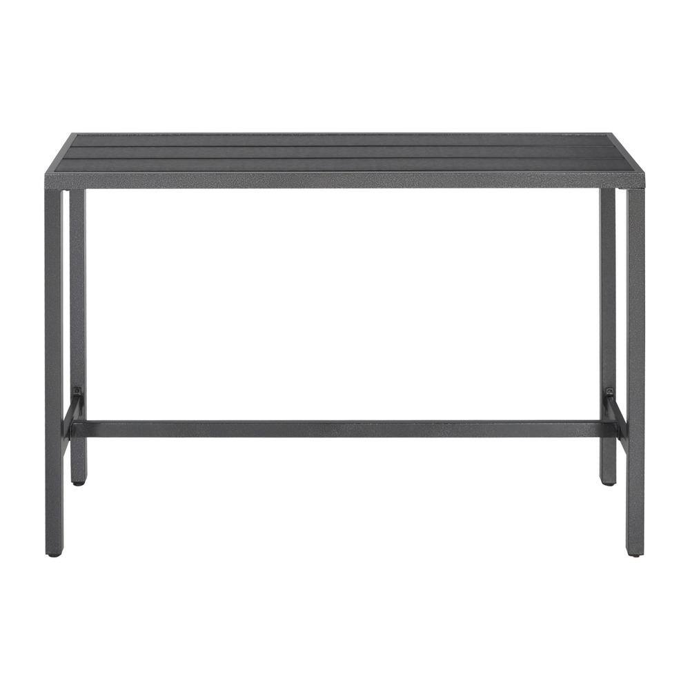 VEIKOUS 55.1 in. W Rectangular Wood Outdoor Dining Table Bar Table with