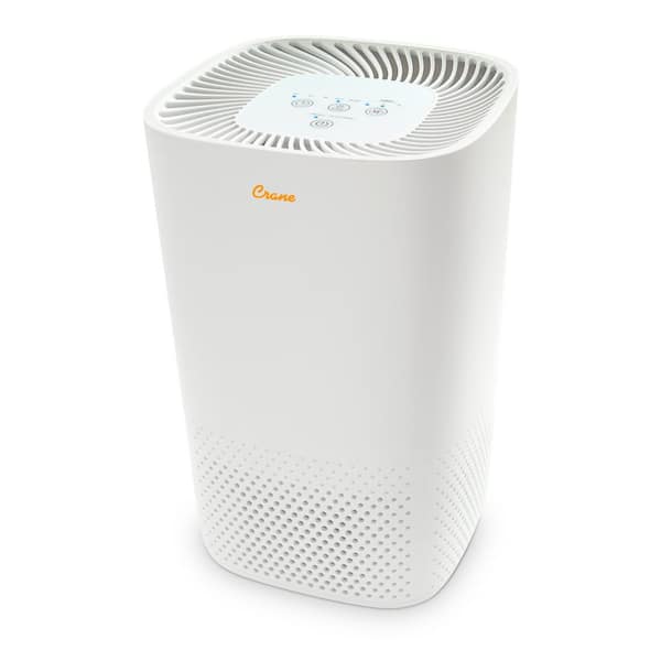 Crane True HEPA Air Purifier with Germicidal UV Light for Small to Medium Rooms up to 250 sq.ft. - Standard