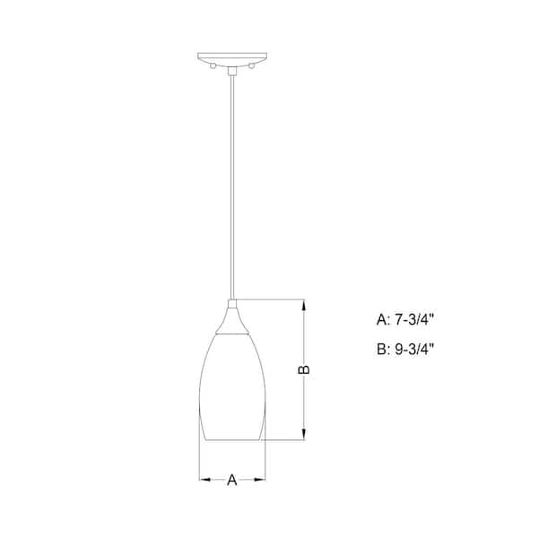 Milano 1-Light Satin Nickel Mini Pendant Ceiling Light Amber Fog Glass