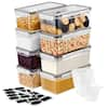 Sorbus Large Food Storage Containers-Pack of 8 with Air Tight, 4-Way ...