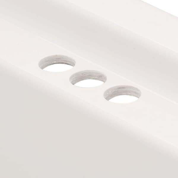 EverClean 72 in. Acrylic Rectangular Drop-in Whirlpool Bathtub in White