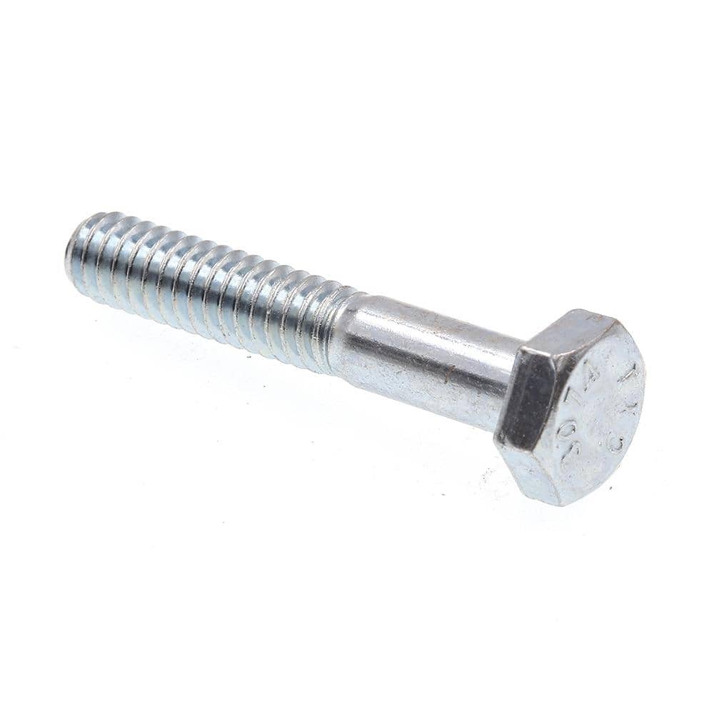 Prime-Line 1/4 in.-20 x 1-1/2 in. A307 Grade A Zinc Plated Steel Hex Bolts  (100-Pack) 9058365 The Home Depot