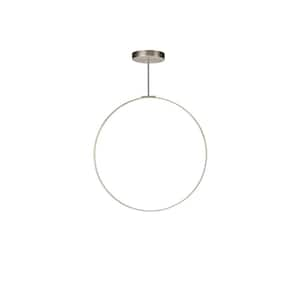 Cirque 36 in. 1 Light 46-Watt Brushed Nickel Integrated LED Pendant Light