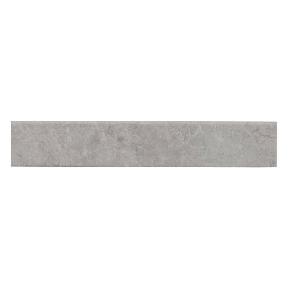 Ansello Grey Bullnose 3 in. x 18 in. Matte Porcelain Wall Tile (15 lin. ft./Case) price history on PriceWatchPro