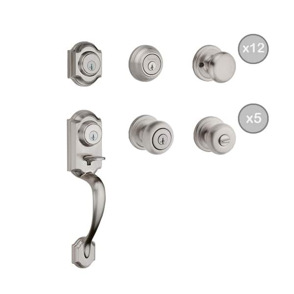 Traditional Satin Nickel Juno Door Knob House Pack