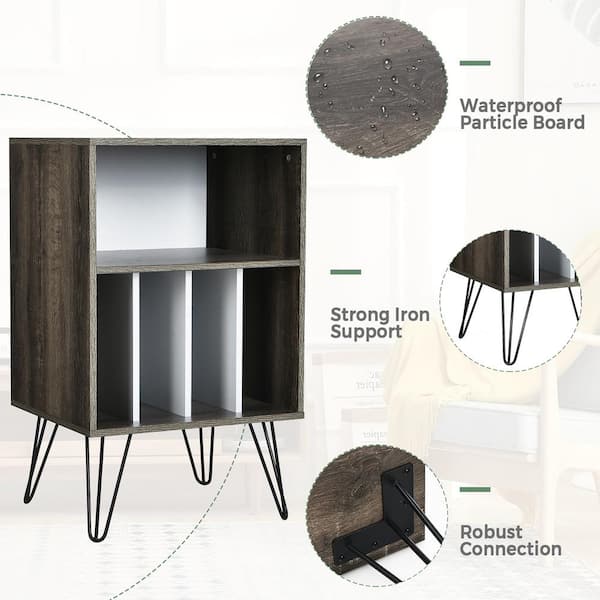 Costway Record Player Stand Turntable Stand Display Shelf 21
