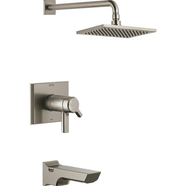 Delta Pivotal TempAssure 1-Handle Wall-Mount Tub and Shower Trim Kit in Stainless (Valve Not Included)