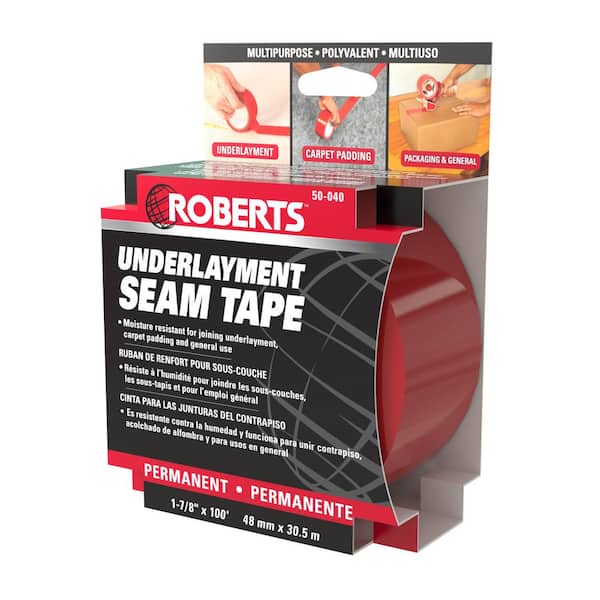ROBERTS Rug Gripper 60 ft. Indoor Carpet, Tile, Solid Hardwood, Laminate,  Vinyl Tape Roll 50-588 - The Home Depot