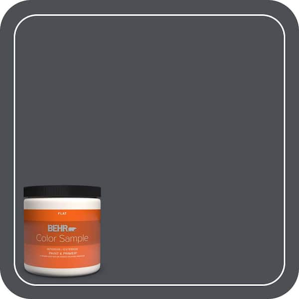 BEHR PREMIUM PLUS 8 oz. #750F-6 Sled Flat Interior/Exterior Paint & Primer Color Sample