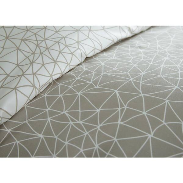 Premium Vilano Choice 4-piece Geometric Maze Printed Reversable Duvet Cover Set 