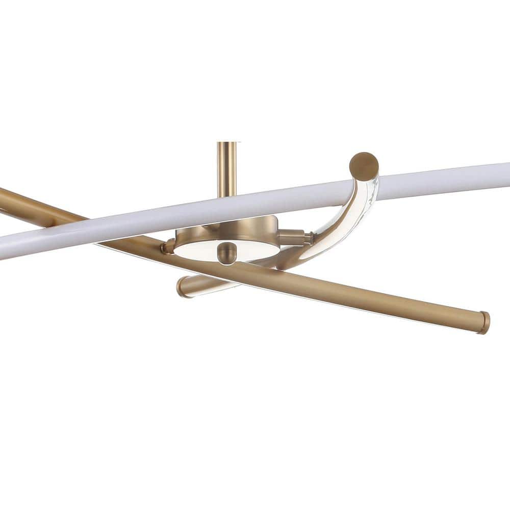 Crucis 31.5" Gold LED Modern Geometric Pendant Light