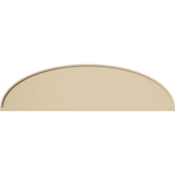 Ekena Millwork 54-in. W x 14-1/2-in. H x 2-in. P Elliptical Smooth Signature Urethane Pediment, Primed Tan