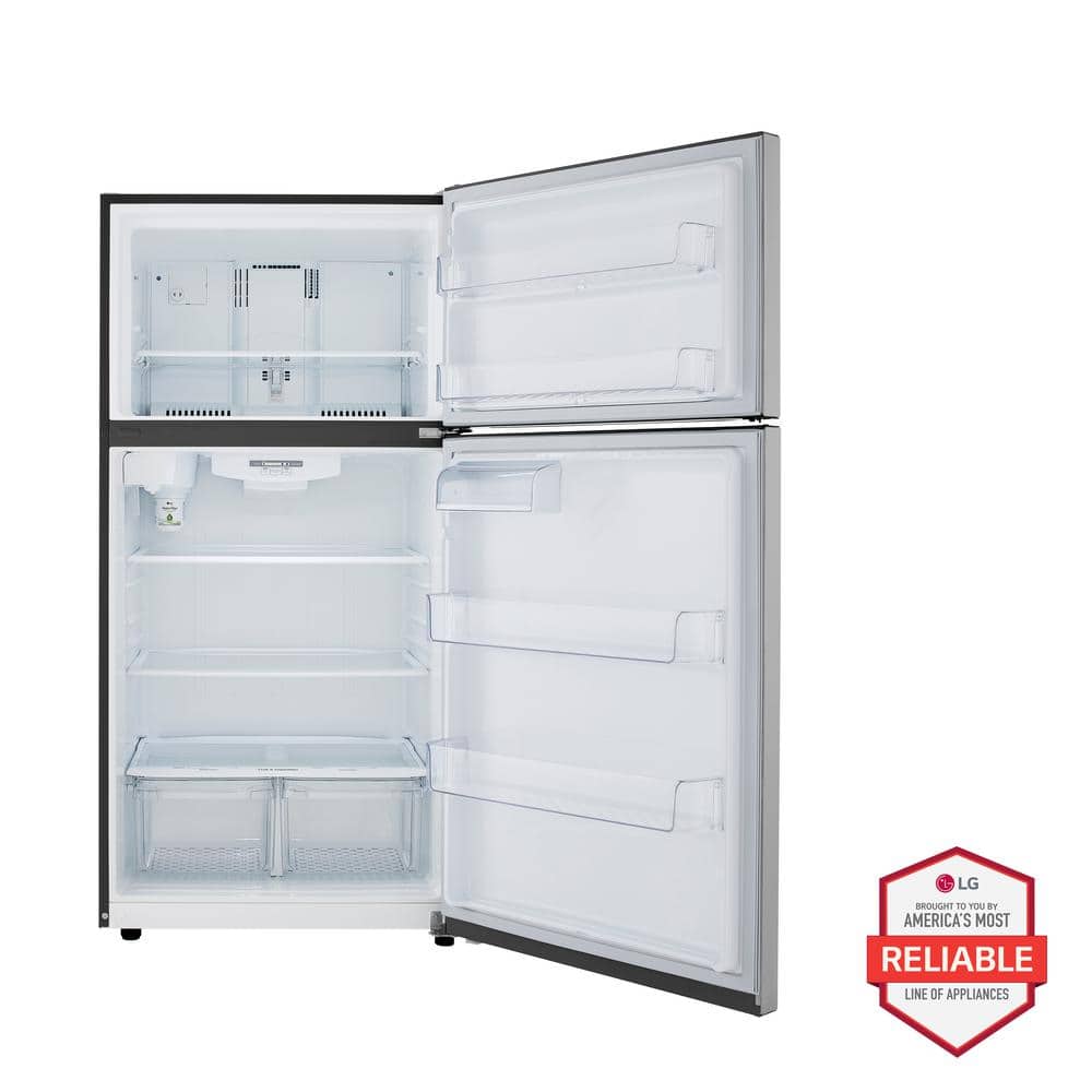 LG 24 cu.ft. Stainless Steel Top Freezer Refrigerator with Ice Maker