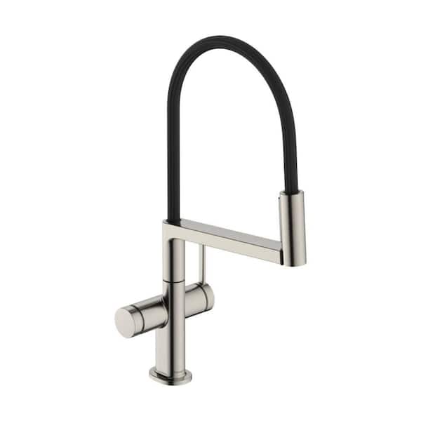 Talis N 32 in. Pull Out Sprayer Kitchen Faucet Deckplate Not Included in Stainless Steel Optic
