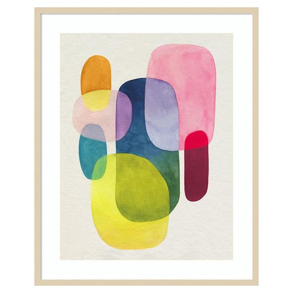 Amanti Art Sunlit Spectrum I by Grace Popp 33 in. W x 41 in. H. Wood Framed Wall Art Print Framed in Brown