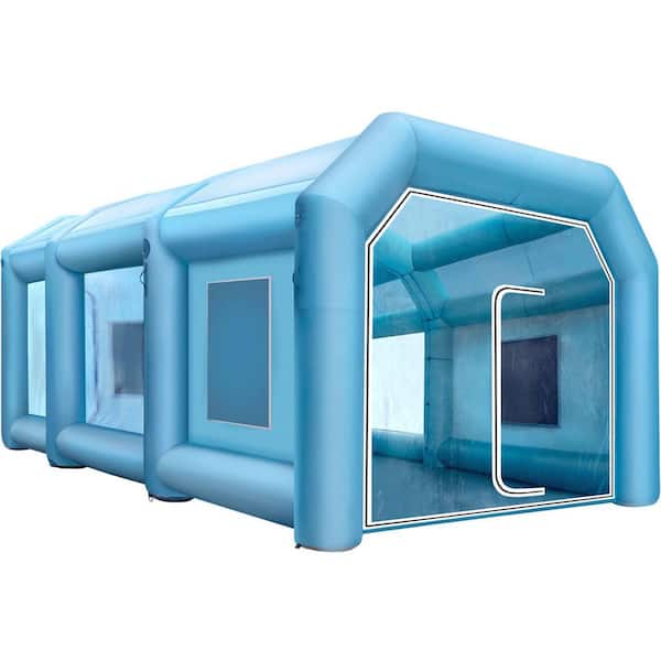 33 x 16.4 x 11.5ft. Inflatable Paint Booth, Portable with 2 Blowers, Spray Booth with Filter, Car Paint Tent Workstation