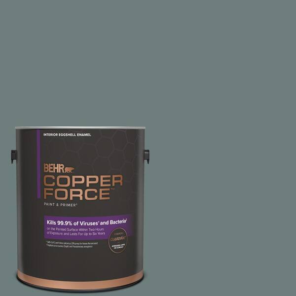 COPPER FORCE 1 gal. #N440-5 Coney Island Eggshell Enamel Virucidal and Antibacterial Interior Paint & Primer