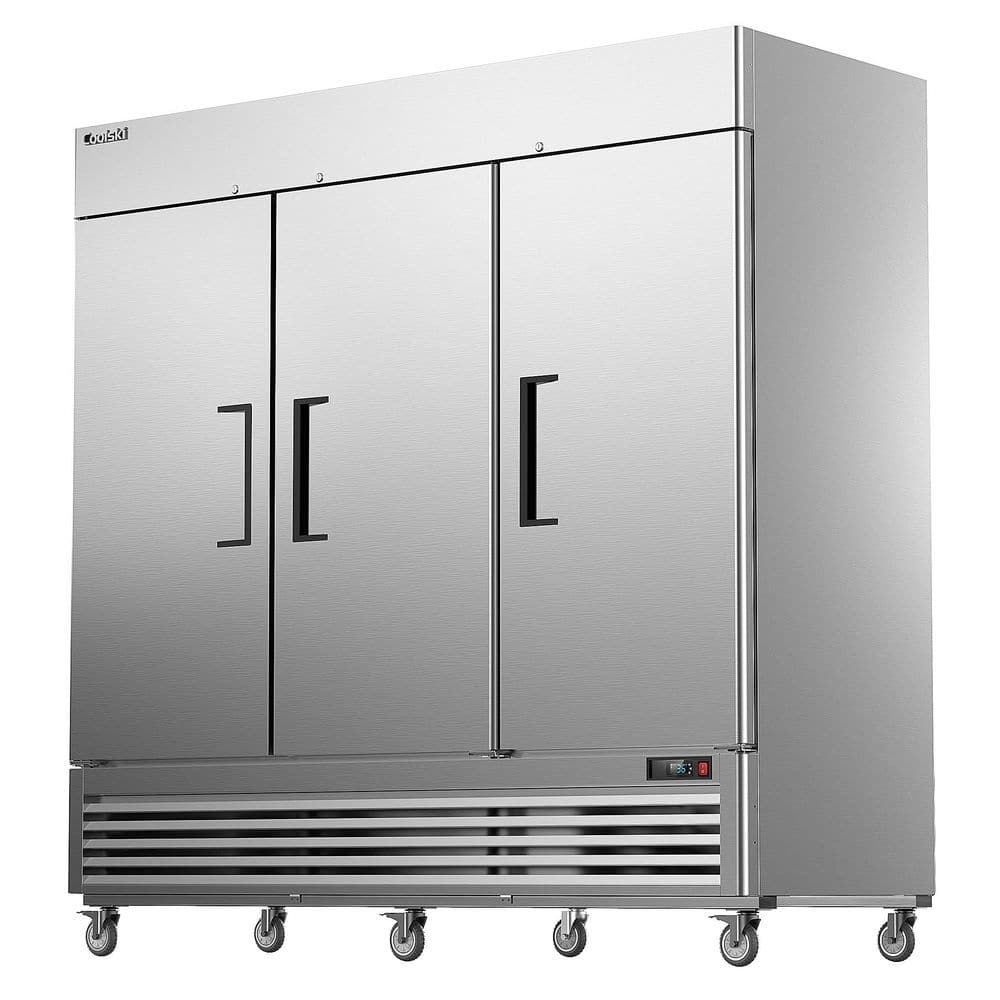 82 in. Wide 72 cu. ft. Commercial Refrigerator in Stainless Steel, Auto Defrost Reach-in Refrigerator with 3 Doors price history on PriceWatchPro