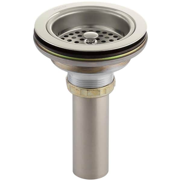 KOHLER Duostrainer 4-1/2 in. Sink Strainer with Tailpiece in Vibrant Polished Nickel