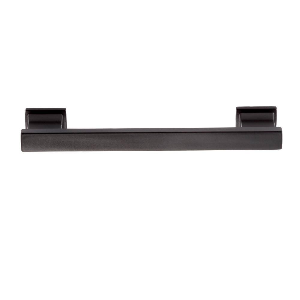 High Desert Matte Black Rectangular Bar Pull with Mounting Hardware