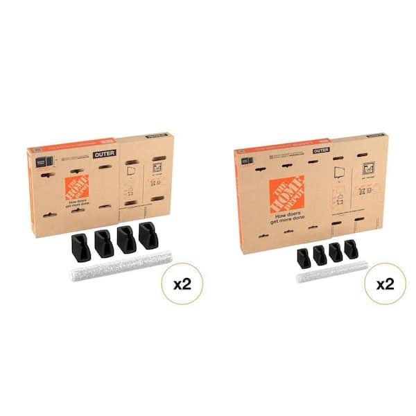 25 in. x 6 in. x 26 in. TV Box (2-Count) and 37.5 in. x 6 in. x 41 in. TV Box (2-Count) Combo