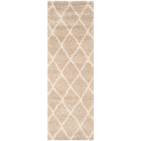 Safavieh Montreal Shag Beige/Ivory 2 ft. x 7 ft. Runner Rug