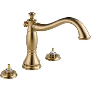 Cassidy 2-Handle Deck-Mount Roman Tub Faucet Trim Kit in Champagne Bronze (Valve and Handles Not Included)