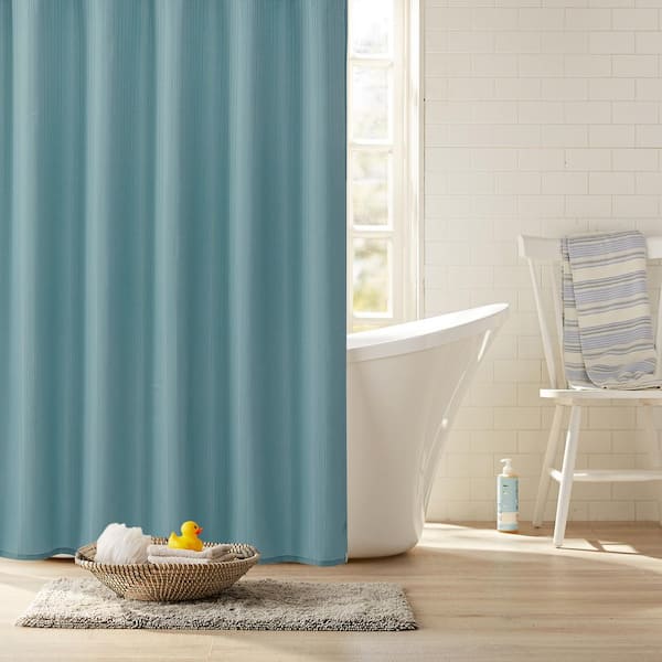 Clorox Aqua 100% Polyester Shower Curtain Set with Waterproof PEVA ...