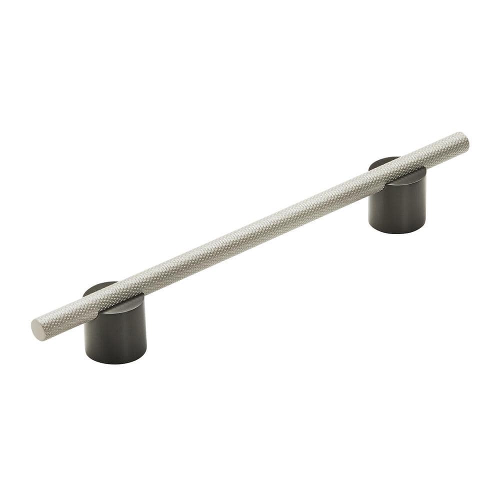 Transcendent 6-5/16 in. (160mm) Modern Matte Black/Silver Champagne Bar Cab