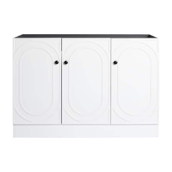 46.88 in. Bath Vanity Cabinet without Top in White Unassembled