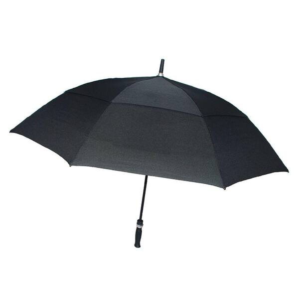 London Fog 62 in. Arc Windguard Auto Open Golf Umbrella in Black