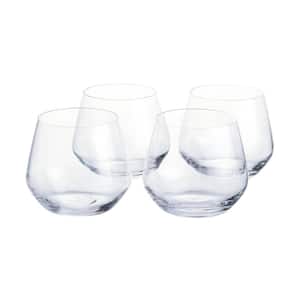 Genoa 18.5 oz. Lead-Free Crystal Stemless Wine Glasses (Set of 4)