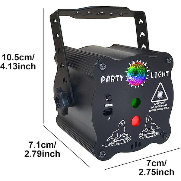 Lukyamzn Mini Disco DJ Light Portable Sound Activated Led Projector Strobe Lamp Party Decorations Light with Remote Control