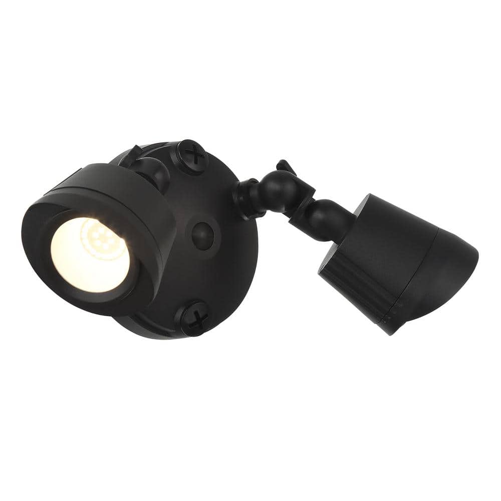 Black Dual Head LED Outdoor Security Flood Light