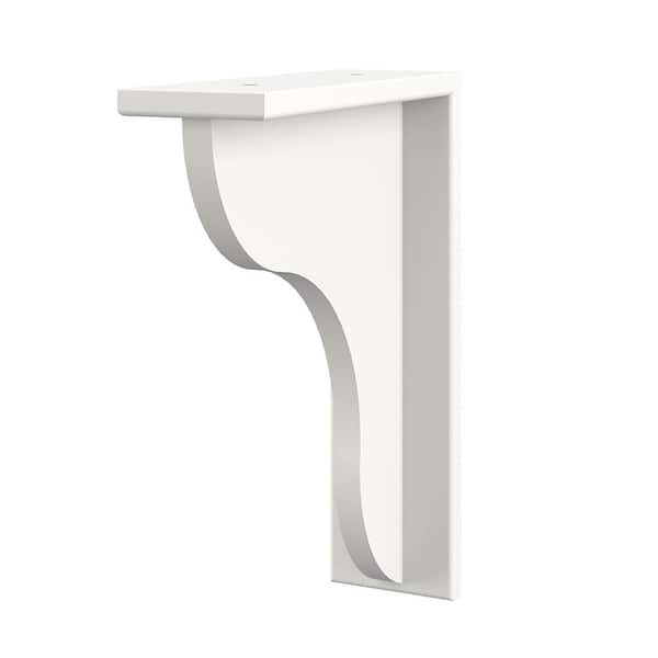 SIMPLY WOODMARK PRO Shaker Partial Overlay 3 in. W x 9.25 in. D x 11.5 in. H Curved Corbel in Linen White