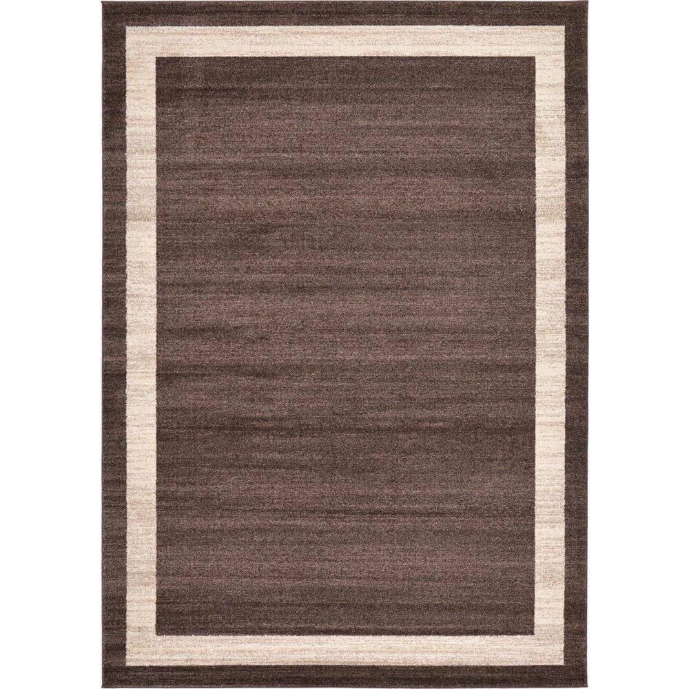 Brown and Ivory Rectangular Tufted Washable Area Rug