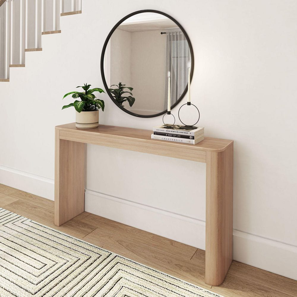 Contour 56 in. Blonde Rectangle Wood Console Table price history on PriceWatchPro