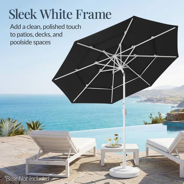 best 10' patio umbrella 10 ft Sunbrella Cantilever Deluxe Curvy Umbrella turn your outdoor dining area into a shaded lounge for family and friends 10x10 FT Cantilever Patio Umbrella