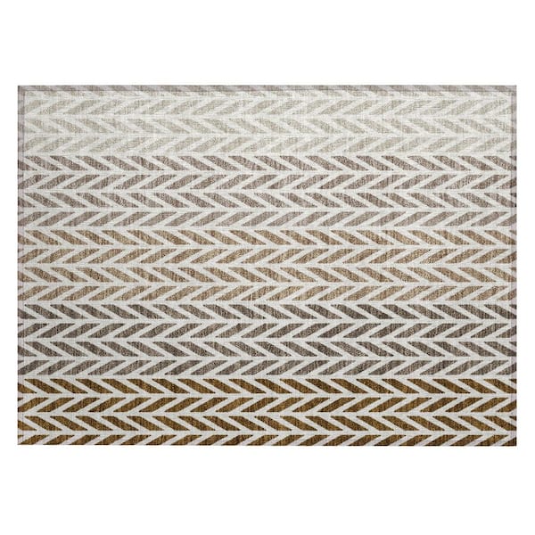 Chantille Machine Washable Indoor/Outdoor Abstract ACN3041 Ivory 2 ft. x 3 ft. Accent Rug